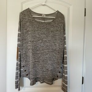 Cato long sleeve grey top